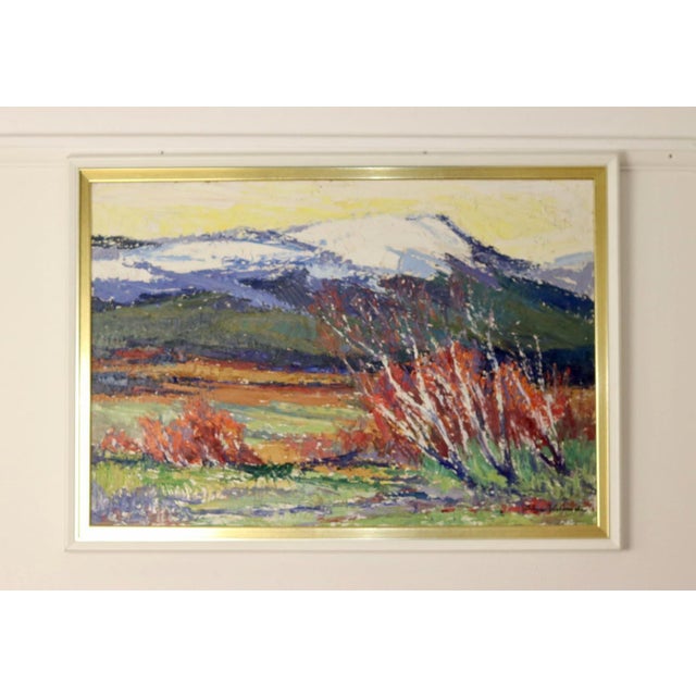 Birger Welander, Mountain Landscape, Oil on Board, Mid-20th Century For Sale - Image 11 of 11