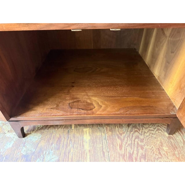 Mid Century Modern Walnut Nightstand Bed Side Cabinet For Sale - Image 13 of 17