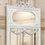 Antique White Antique Italian Louis XVI Painted Marble Top Demilune Console With Trumeau Mirror For Sale - Image 8 of 18