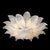 Modernist Hand-Blown Mottled Murano Glass Acanthus Flush Mount For Sale - Image 15 of 18