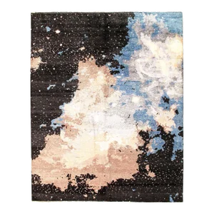 Fine Hand Knotted Silk Modern Rug