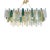 Monumental Italian Rectangular Strip “Listelli” Murano Glass Chandelier by Simoeng For Sale