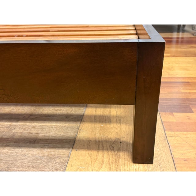 Crate & Barrel Eastern King Platform Bed Frame For Sale - Image 9 of 12