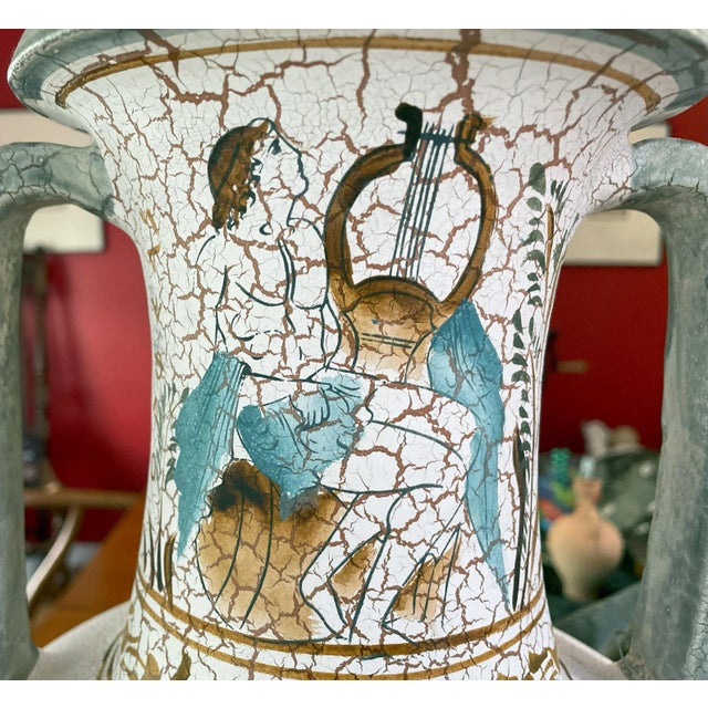 Ceramic Late 20th Century Tall Greek Museum Reproduction Vase For Sale - Image 7 of 10