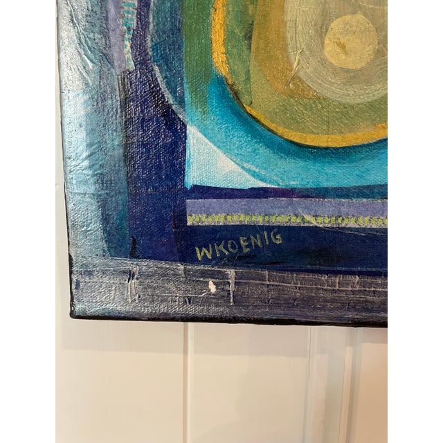 Contemporary “Study in Pears” Original Contemporary Abstract Acrylic Signed Painting by Will Koenig For Sale - Image 3 of 4