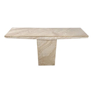 Mid-Century Modern Travertine Console, 1970s For Sale
