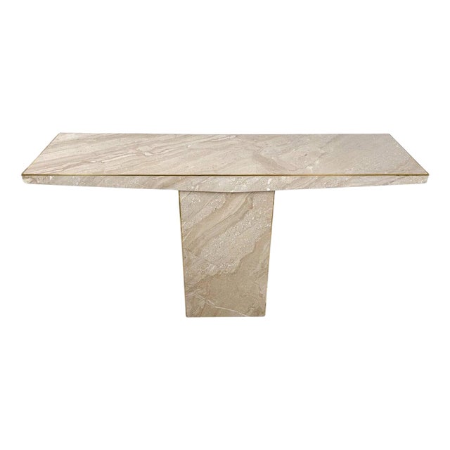 Mid-Century Modern Travertine Console, 1970s For Sale