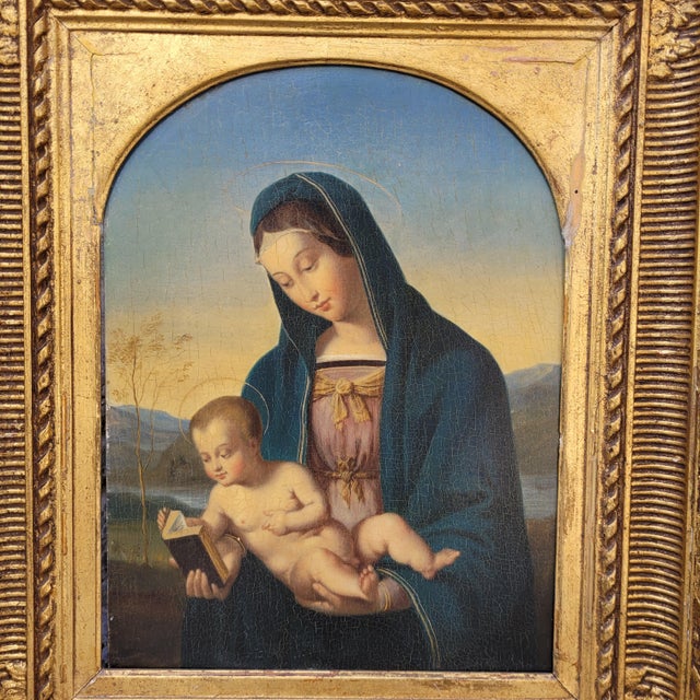 Follower of Rafael Sanzio, Madonna Connestabile, Italy, 1800s, Oil on Board, Framed For Sale - Image 3 of 18