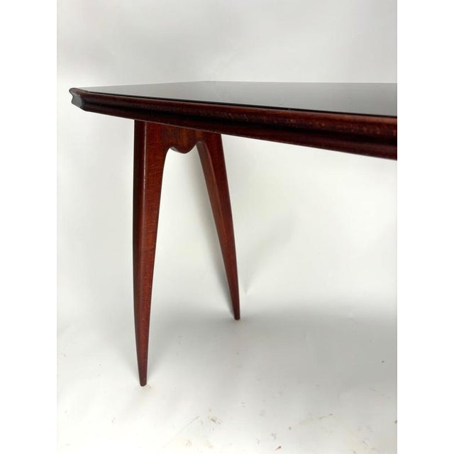 Mid-Century Desk in Wood and Glass from Dassi, Italy, 1950s For Sale - Image 10 of 11