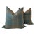 Kravet Wool Plaid “shetland” Plaid in Teal Down Filled Pillows- a Pair For Sale