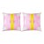 Pair of Kerry Rosenthal Wonderblock Pillows - Pink. 22" For Sale