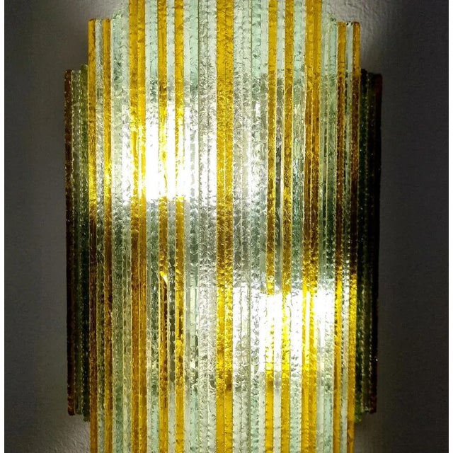 Italian Modern Stacked Murano Glass Wall Lamp attributed to Poliarte, Italy, 1970s For Sale - Image 9 of 10