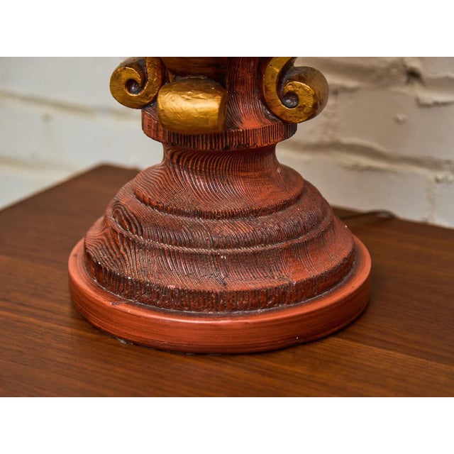 Mid 20th Century Regency Wood Lamp For Sale - Image 10 of 10