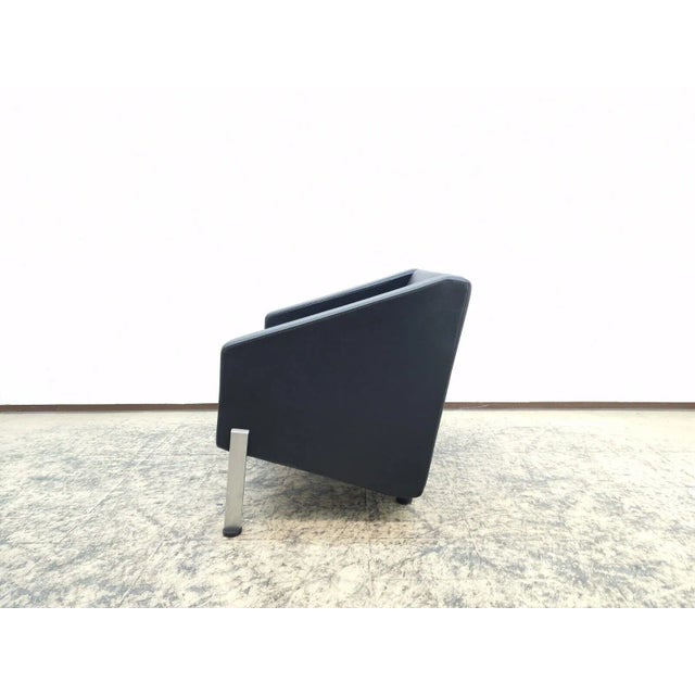 Real Leather Armchair in Black by Fritz Hansen For Sale - Image 9 of 13