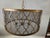 A nice Vintage Drum Gold Leaf Trellis Chandelier 5 arm. Nice quality metalwork comes with 34 inches of chain and ceiling...