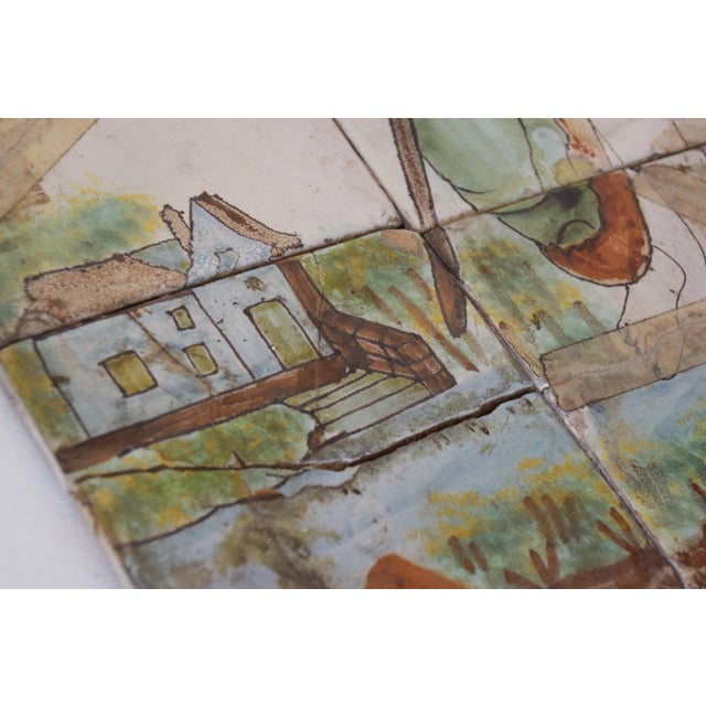 A wonderful set of antique tiles. The design depicts Jesus with a donkey, perhaps showing his triumphant entrance into...