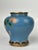 Paint Pair of Chinese Cloisonné Enamel Blue Ground Vases For Sale - Image 7 of 8