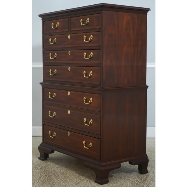 Age: Approx: 25 Years Old Details: Mahogany Bracket Feet High Quality Construction Solid Brass Hardware Faux Key Plates...