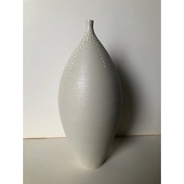 Ceramic Early 21st Century Modern Textured Glaze Vase For Sale - Image 7 of 7