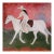 Birds, Angels, and Horse Rider, Mixed Media Equestrian Landscape Oil Painting For Sale