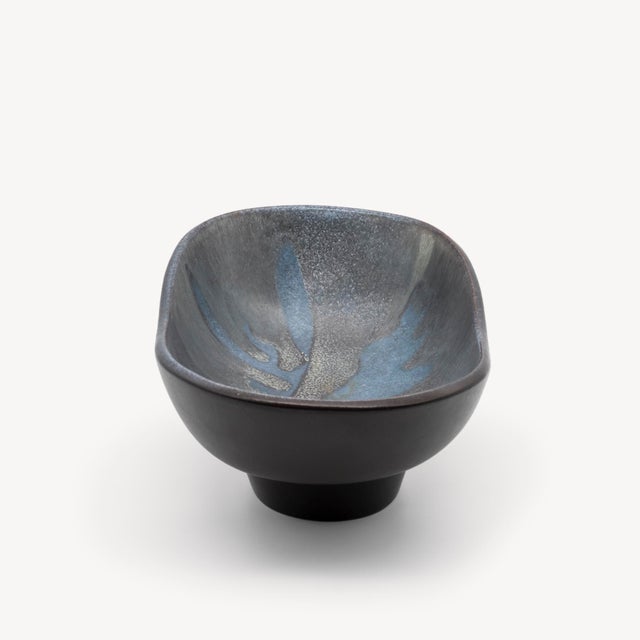 Mid-Century Ceramic Footed Bowl by Fridegart Glatzle for Karlsruher Majolika, Germany, 1970s For Sale - Image 4 of 11