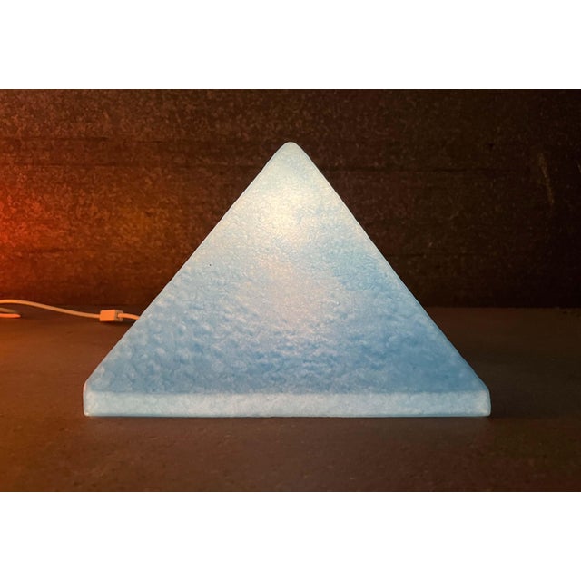 Blue Postmodern Pyramide Shape Floor or Table Lamp from Heico, 1980s For Sale - Image 8 of 18