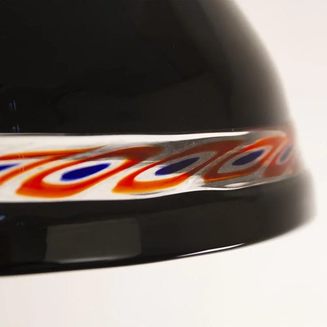 Vintage Suspension Lamp in Intense Black Murano Glass, 1980s For Sale - Image 9 of 11