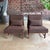Pair of Custom Made Mid-Century Modern Dunbar Style Slipper Chairs For Sale - Image 9 of 11