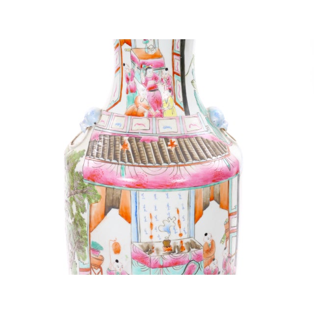 Early 20th Century Chinese Export Famille Rose “100 Boys” Porcelain Floor Vase For Sale - Image 9 of 14