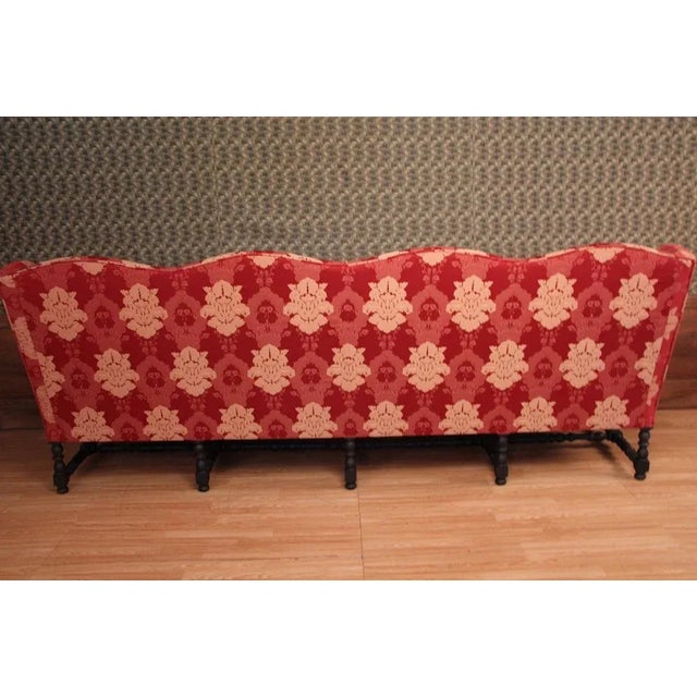 Brown Louis XIII Castle Sofa, 1930s For Sale - Image 8 of 13