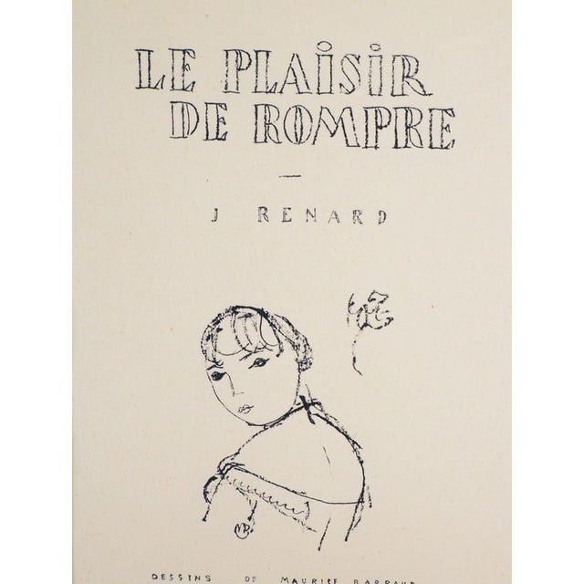 Maurice BARRAUD (1889-1954) The pleasure of breaking up Original color lithograph Signed in the plate On Vellum 16 x 11 cm...