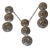 3 Circle Drop Pendant and Earing Set For Sale