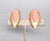 Mid-Century Modern Vintage 1950s Signed Napier Goldtone Florentine Finish Pink Resin Clip Earrings-2 Pieces For Sale - Image 3 of 7