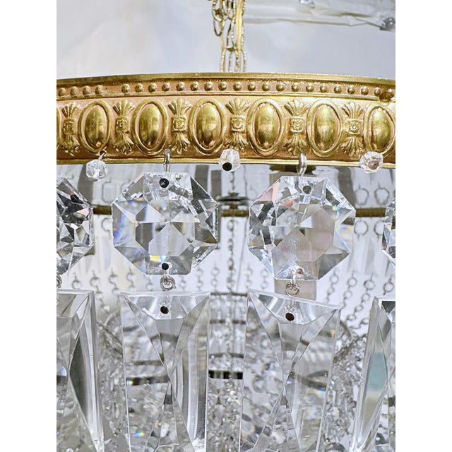 Bronze Vintage Italian Bronze Basket Chandelier For Sale - Image 8 of 10