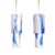 Venini Set of 4 Mid-Century Blue & White Murano Glass Cylindrical Pendants by Venini For Sale - Image 4 of 18