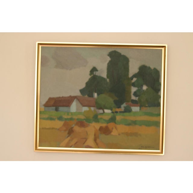 Richard Björklund, Village, 1950s, Oil on Canvas For Sale - Image 7 of 18