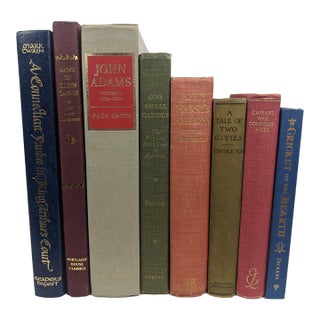 Vintage Decorative Literary Classics in Mixed Colors – Set of 8 Books For Sale