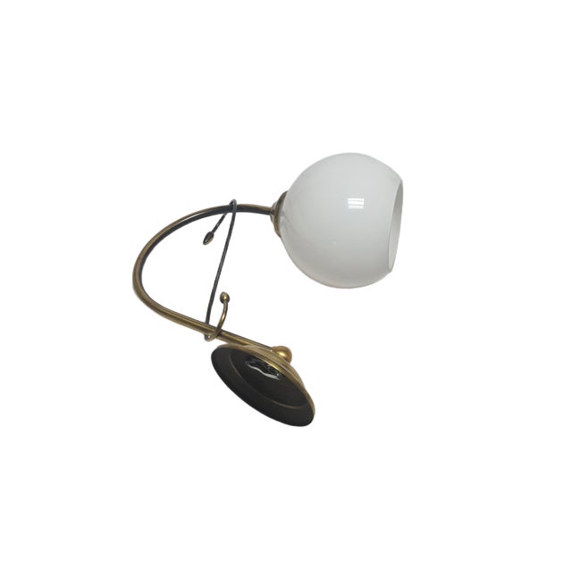 Art Deco Metal Wall Lamp, Poland, 1950s For Sale - Image 6 of 9