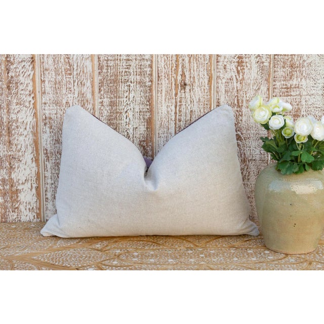 Textile Deo Vintage Lumbar Boho Kantha Pillow For Sale - Image 7 of 9