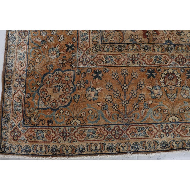 Persian Early 20th Century Persian Kirman Botanic Handmade Wool Carpet For Sale - Image 3 of 7
