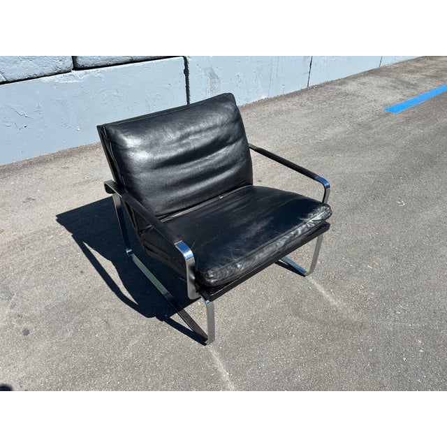 1970s Jørgen Lund & Ole Larsen Pair of Lounge Chairs in Black Leather For Sale - Image 12 of 18