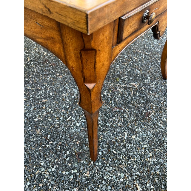 Wood Century Furniture Oversized French Country Lamp Table For Sale - Image 7 of 11