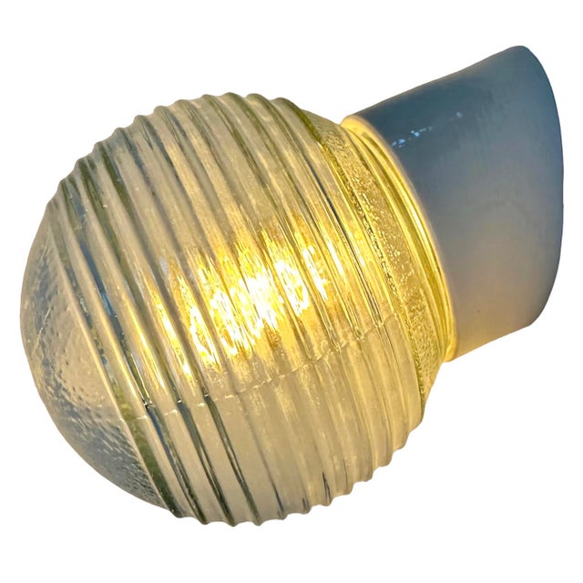 Vintage White Porcelain Wall Light, 1970s For Sale - Image 10 of 11