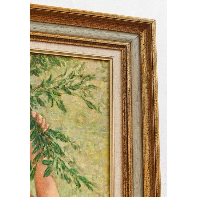 Nude in Nature, Oil on Canvas Claes For Sale - Image 4 of 6