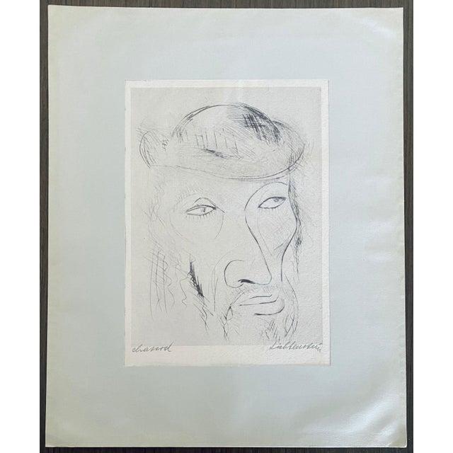 Black Isaac Lichtenstein 1, Bezalel School Jerusalem Israeli Judaica Etching - Chassid For Sale - Image 8 of 8
