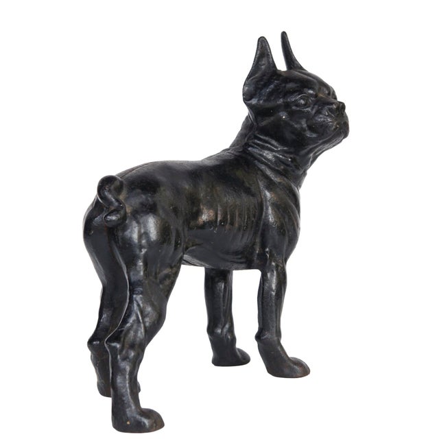 Metal Antique Cast Iron Dog Door Stop For Sale - Image 7 of 8
