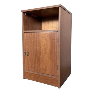 Mid-Century American Teak Bedside Cabinet with Open Shelf For Sale