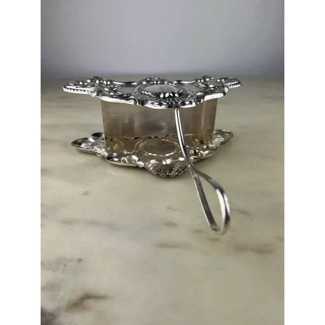 Italian Oil and Vinegar Set in 800 Silver and Crystal, 1990 For Sale - Image 5 of 10