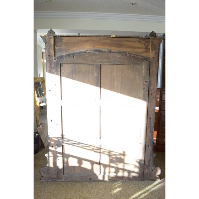 Antique English Oak Mirror with Carved Details, 1880 For Sale - Image 16 of 18
