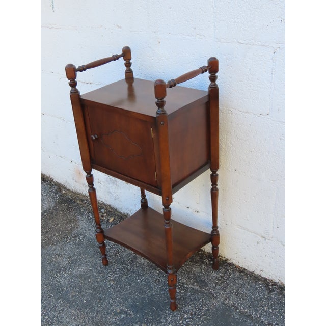 Brown Early 1900s Small Cigar Tobacco Humidor Chest Box Cabinet 6354 For Sale - Image 8 of 11